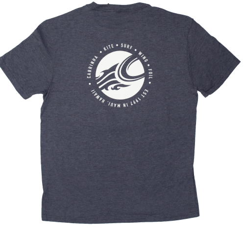 Mens Kite Surf Wing Foil T Navy Back.png