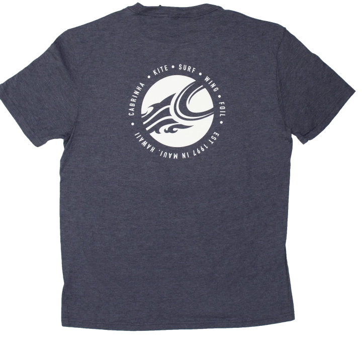 Mens Kite Surf Wing Foil T Navy Back.png